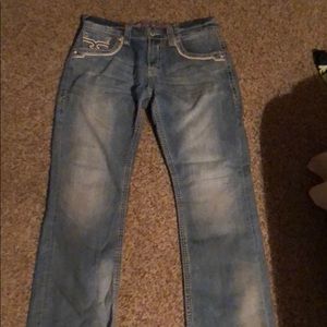 Men’s rock revival jeans, 34” length